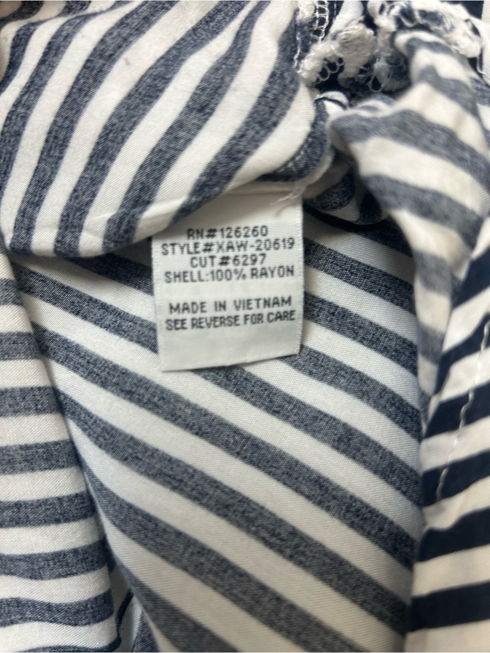 Velvet Heart Navy & White Vertical Stripe Button-Down Shirt - Picture 6 of 6